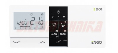 Programmējams telpas termostats E901, vadu (SALUS 091FL analogs), ENGO