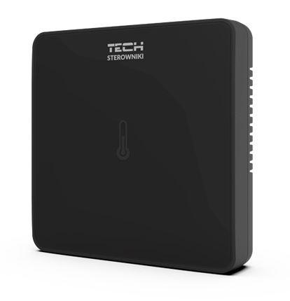 TECH Istabas temperatūras devējs EU-C-8r, bezvadu (priekš L-8 kontroliera), melns