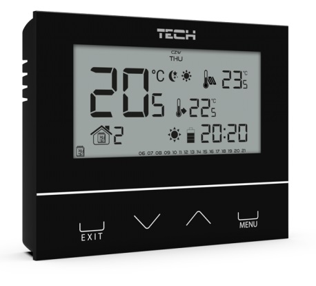 TECH Беспроводной комнатный терморегулятор EU-292 V3, черный