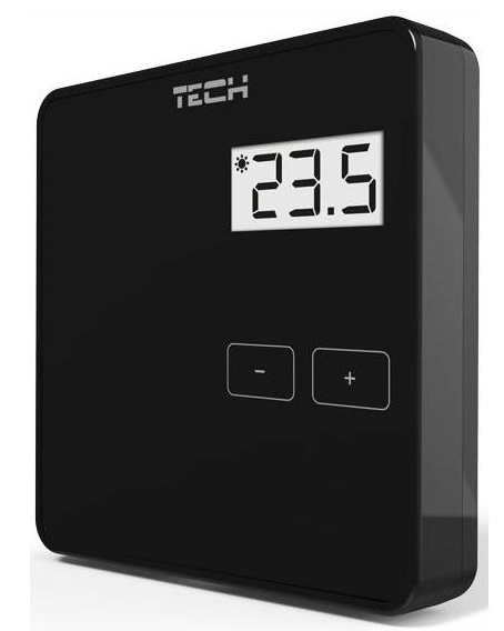 TECH Istabas temperatūras regulators EU-R-10b (pirekš EU-L-10), melns