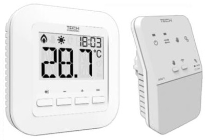 TECH Istabas termostats EU-295 V2, programmējams, balts