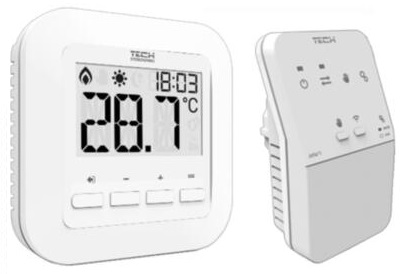 TECH Беспроводной комнатный терморегулятор EU-295 V2, программируемый, белый