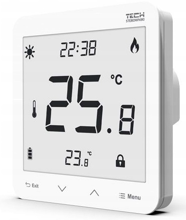 Istabas termostats TECH EU-297 V3, programmējams, bezpotenciāla