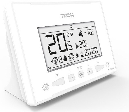 TECH Istabas termostats EU-290 V3, programmējams, balts
