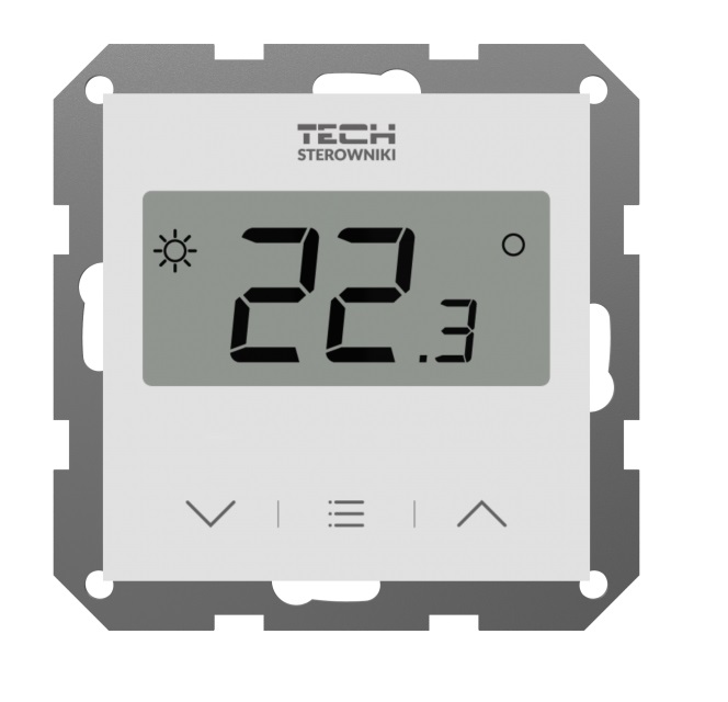 TECH Istabas termostats, EU-F-2z V1, iebūvējams, balts