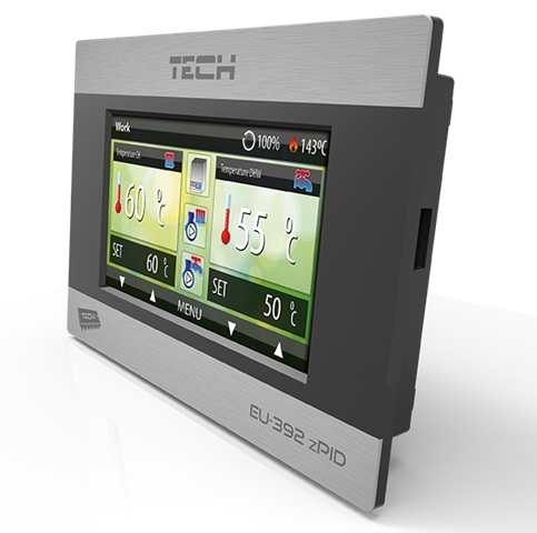 TECH Vadības automātika kamīnam (dūmvadu kontrolieris) EU-392 zPID, LCD ekrāns