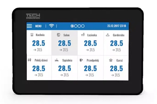 TECH Vadības panelis EU-M-9 R, ar WIFI moduli, melns