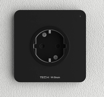 Melna rozete SG-230, ar strāvas mērīšanu, TECH Sinum