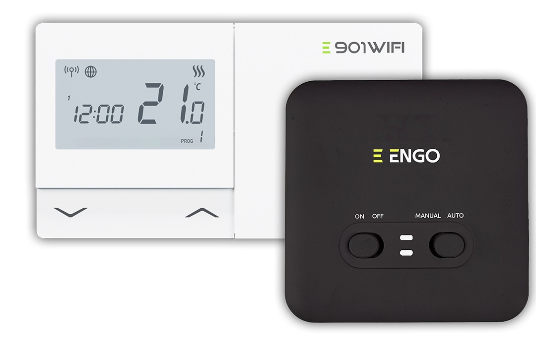 Interneta telpas termostats E901 WIFI, bezvadu (SALUS RT310i analogs), ENGO
