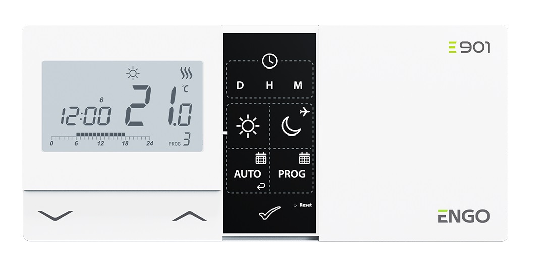 Программируемый комнатный термостат E901, проводной (аналог SALUS 091FL), ENGO