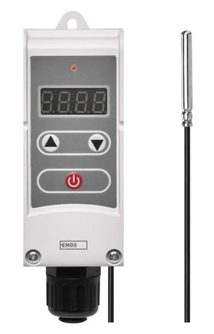 Ручной цифровой термостат с капилляром 0,9 м, белый, EMOS, P5684