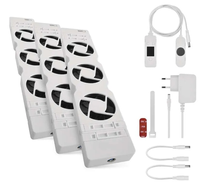 Siltuma sadales radiatora ventilātors TRIO, balts, EMOS, P56PR3