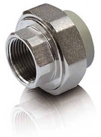 Полипропиленовая разъемная муфта D32x1'' F, серая