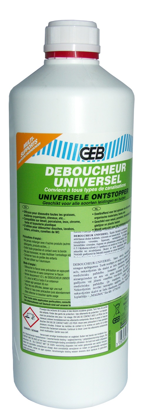 Līdzeklis kanalizācijas cauruļu tīrīšanai, DEBOUC UNIVERSAL, 1L