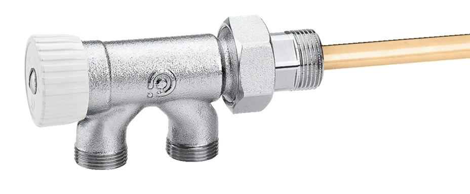 Термостатический кран нижнего подключения 3/4'', CALEFFI, 450150