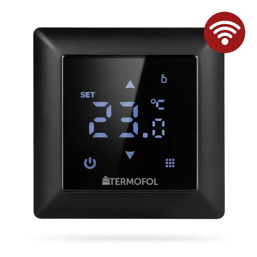 Termostats TERMOFOL TF-H6, programmējams, ar WiFi, melns