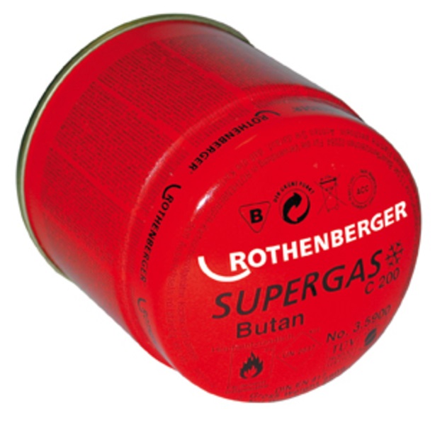 Газовый баллончик с бутаном (cупергаз) SUPERGAS C200, ROTHENBERGER