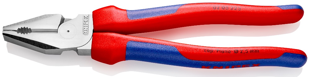 Kombinētas knaibles 225 mm, hromētas, daudzkomponentu rokturi, Knipex, 0205225