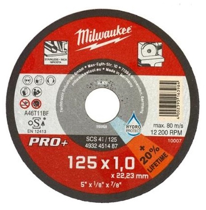 Plāna metāla slīpēšanas disks CUTWSCS41/125CDP, Milwaukee, 4932451487