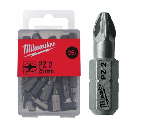 Skrūvgrieža uzgaļu komplekts SHOCKWAVE IMPACT DUTY™, PZ 2, 25 mm, 3 gb., Milwaukee, 4932500356