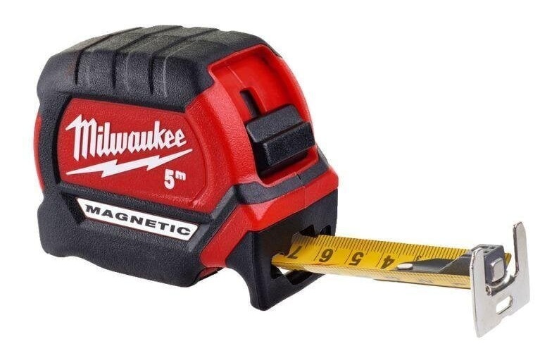 Trešās paaudzes magnētiskā profesionālā mērlente, 5 m, Milwaukee, 4932464599
