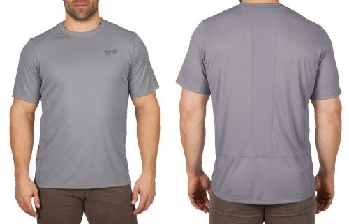 Gaisīga un atvēsinoša materiāla, īsu piedurkņu vīriešu krekls, WWSSG-M, pelēks, Milwaukee, 4933478195