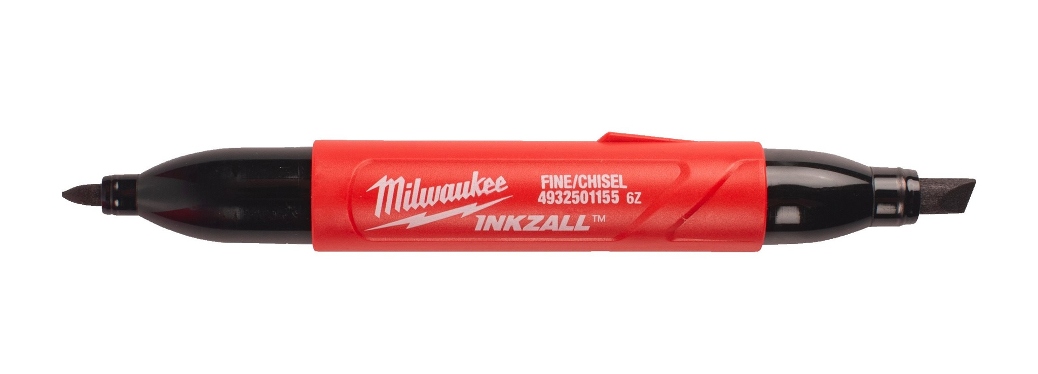 INKZALL™ divu galu marķieris (plakanveida gals/smalks punktveida gals), melns, Milwaukee, 4932501155