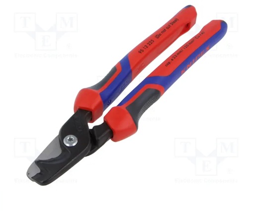 Kabeļu knaibles StepCut 225 mm, ar daudzkomponentu rokturiem, Knipex, 9512225