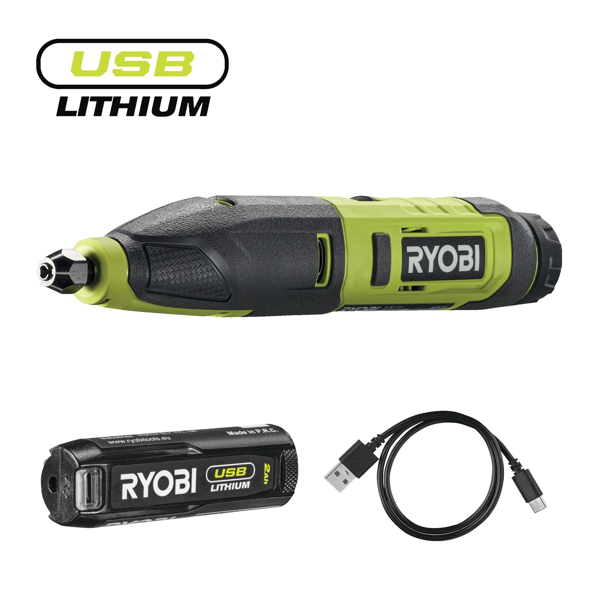 USB Lithium™ 4 V elektriskais greblis (grebšanas ierīce), RPC4-120G, Ryobi, 4892210207470