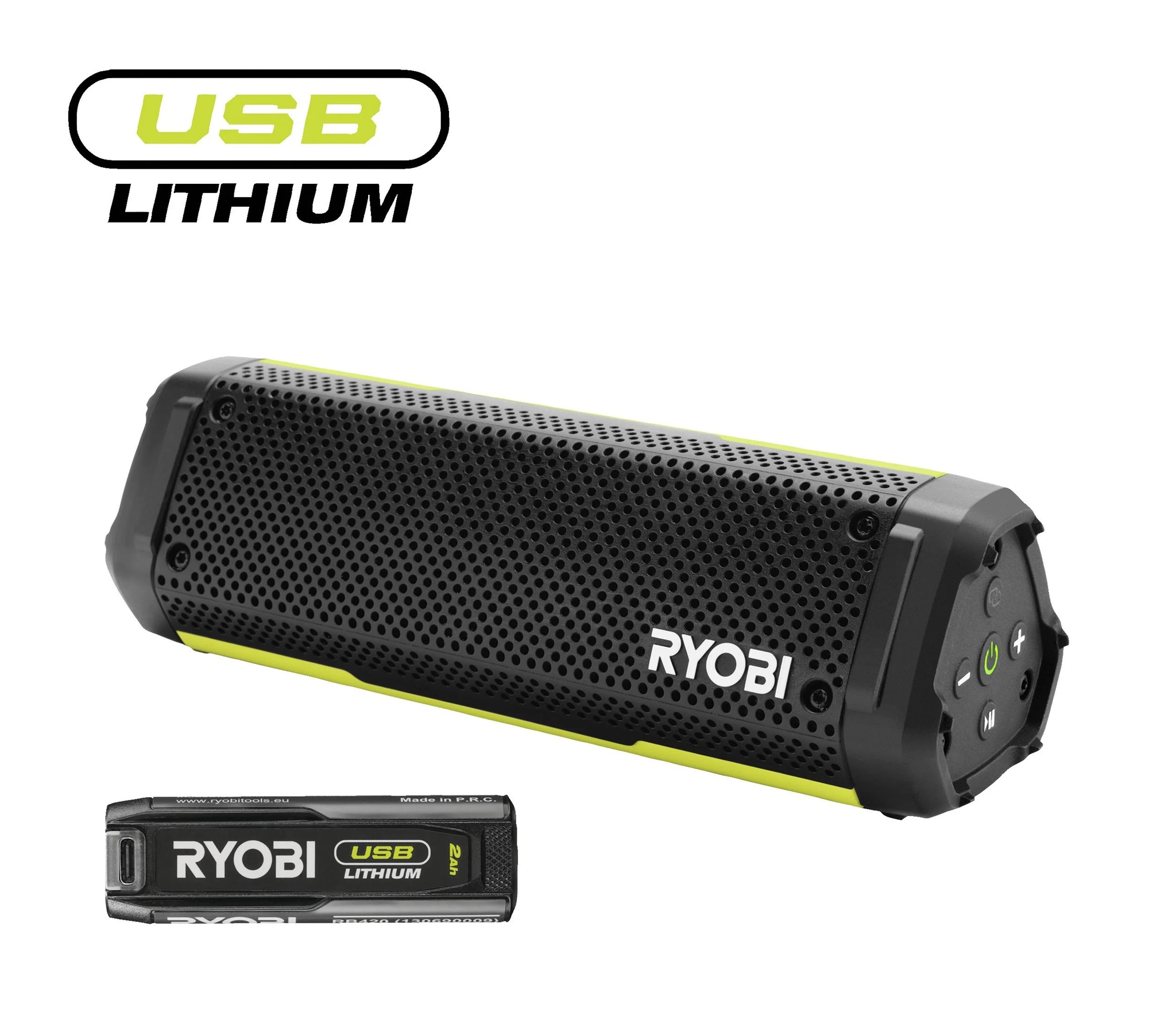 USB Lithium™ bezvadu Bluetooth skaļrunis 4 V, RS4-120G, Ryobi, 4892210232236