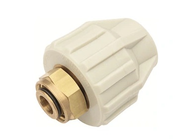 Пластиковый cоединитель с накидной гайкой D20*1/2'', KAN-therm