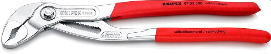 Клещи для водяных насосов KNIPEX COBRA, 300 мм, хром [8703300]