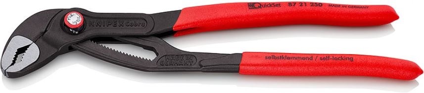 Клещи для водяных насосов KNIPEX QuickSet COBRA, 250 мм, [8721250]