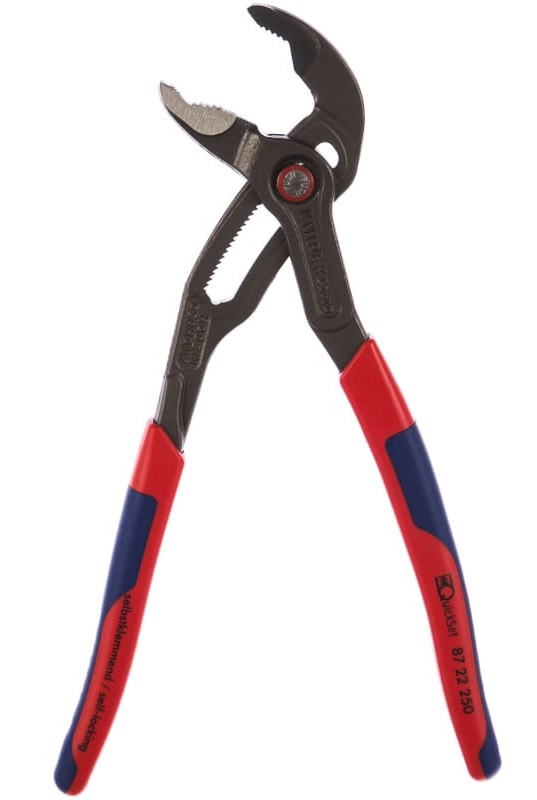 Ūdenssūkņu stangas QuickSet COBRA, 250 mm, daudzkomponentu rokturis, Knipex, 8722250