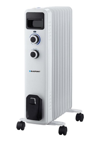 BLAUPUNKT eļļas radiators 2500 W, līdz 22 m2, 3 jaudas režīmi, ar termostata pogu, HOR501