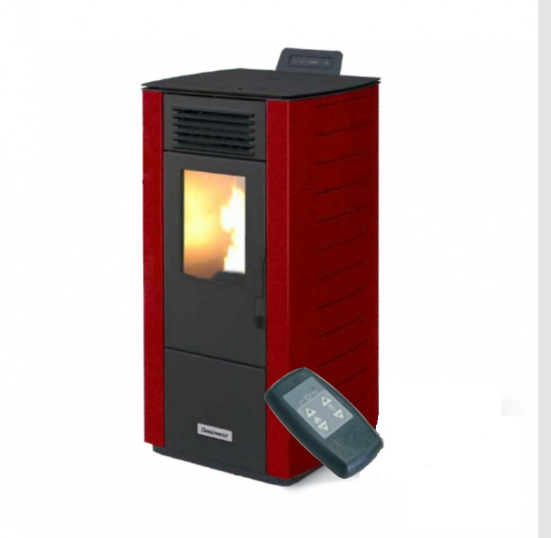 Granulu kamīns CentroPelet Z8 C, ar gaisa apkuri, 8,7 kW, sarkans, Centrometal