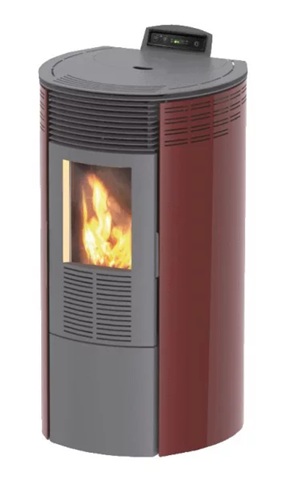 Granulu kamīns CentroPelet ZR8 C, ar gaisa apkuri, 6,97 kW, sarkans, Centrometal