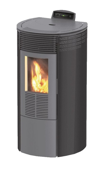 Granulu kamīns CentroPelet ZR8 S, ar gaisa apkuri, 6,97 kW, pelēks, Centrometal