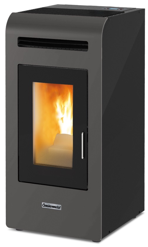 Pellet stove CentroPelet ZCY16 S, gray, with air heating, Centrometal