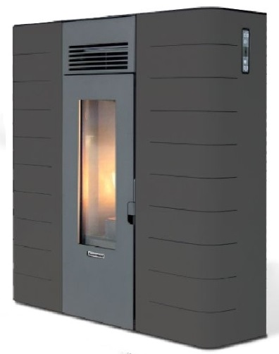 Pellet stove with central heating CentroPelet ZVS16-K SLIM, grey, Centrometal
