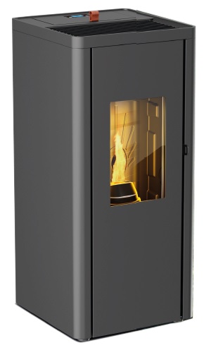 Granulu apkures kamīns CentroPelet A10, ar gaisa apkuri, 9,2 kW, pelēks, Centrometal