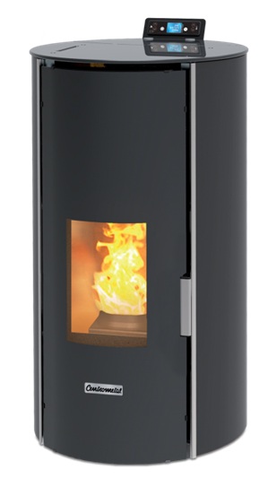 Granulu apkures kamīns CentroPelet ZVRGL17-K, melns, Centrometal