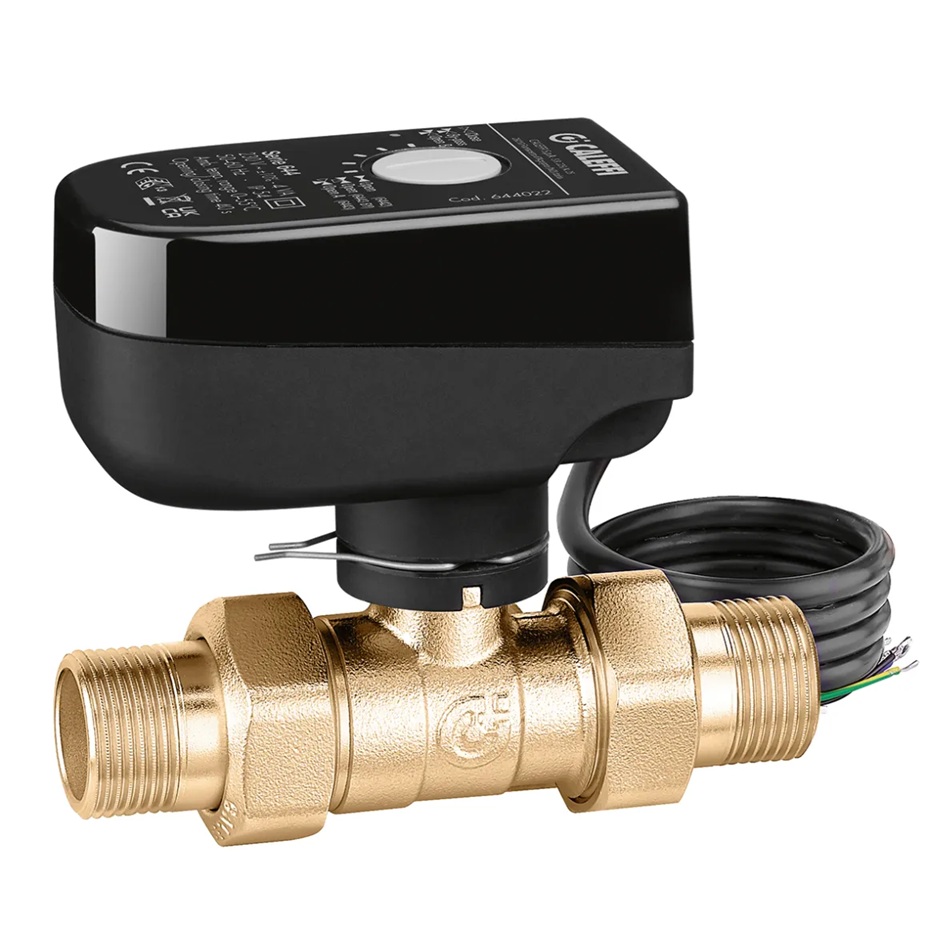 Divvirzienu lodveida vārsts 3/4'', ar servomotoru, CALEFFI, 644246
