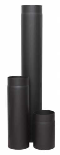 Черная труба дымохода из стали Ø200, 1000 мм