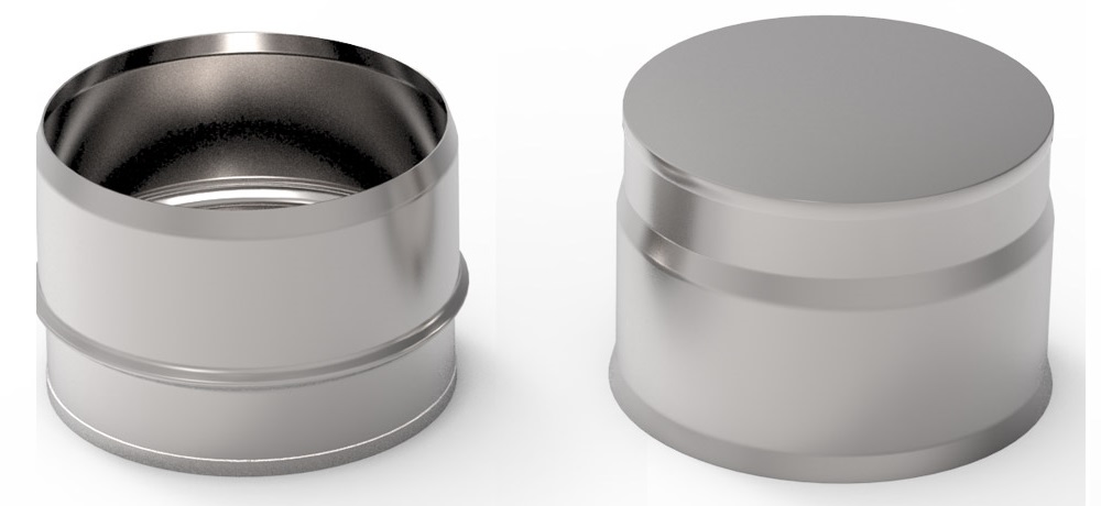 Dūmvada noslēgvāks D220, AISI439/0.5 mm, UMK