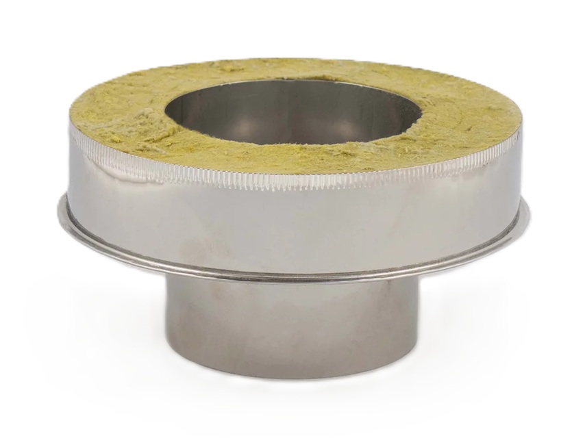 Адаптер для дымохода из нержавеющей стали D100/200, изолированный, AISI 315, STANDARD PRO