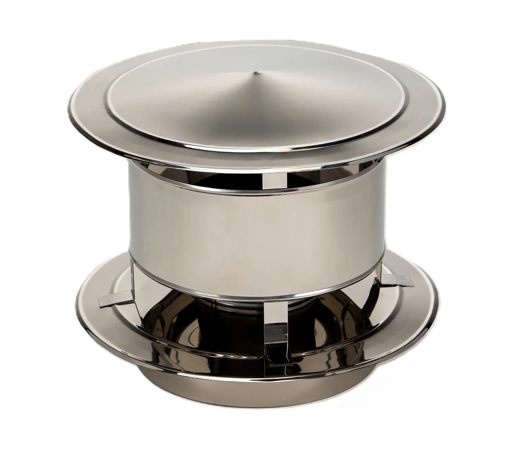 Nerūsējošā tērauda dūmvada cepurīte D120/200, AISI 304, STANDARD PRO