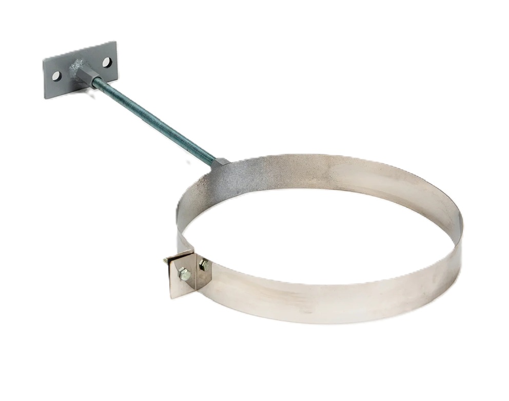 Pезьбовое крепление D180/280 из нержавеющей стали для дымохода, AISI 304, STANDARD PRO