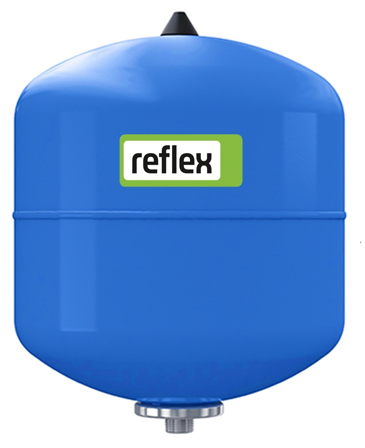 Расширительный бак REFIX DE для систем водоснабжения, 8 л, 10 бар, 70°C, синий, 7303000