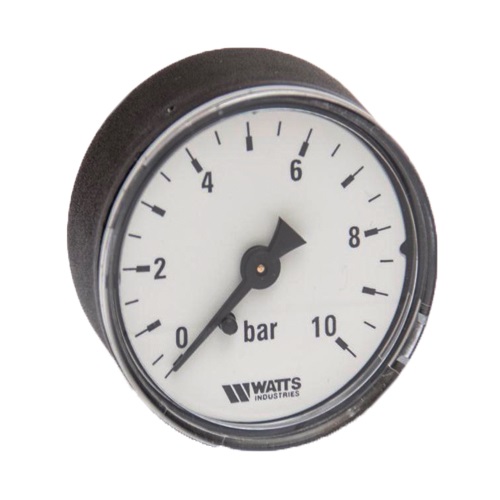 WATTS Manometrs ar aizmugurējo pieslēgumu 10bar 1/4, 6.3cm AX